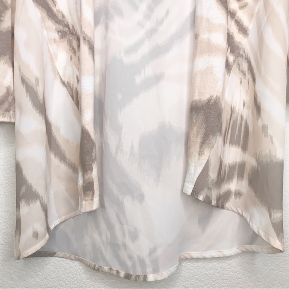 Chico’s 0 open cardigan mixed media sz 4 - Picture 3 of 11